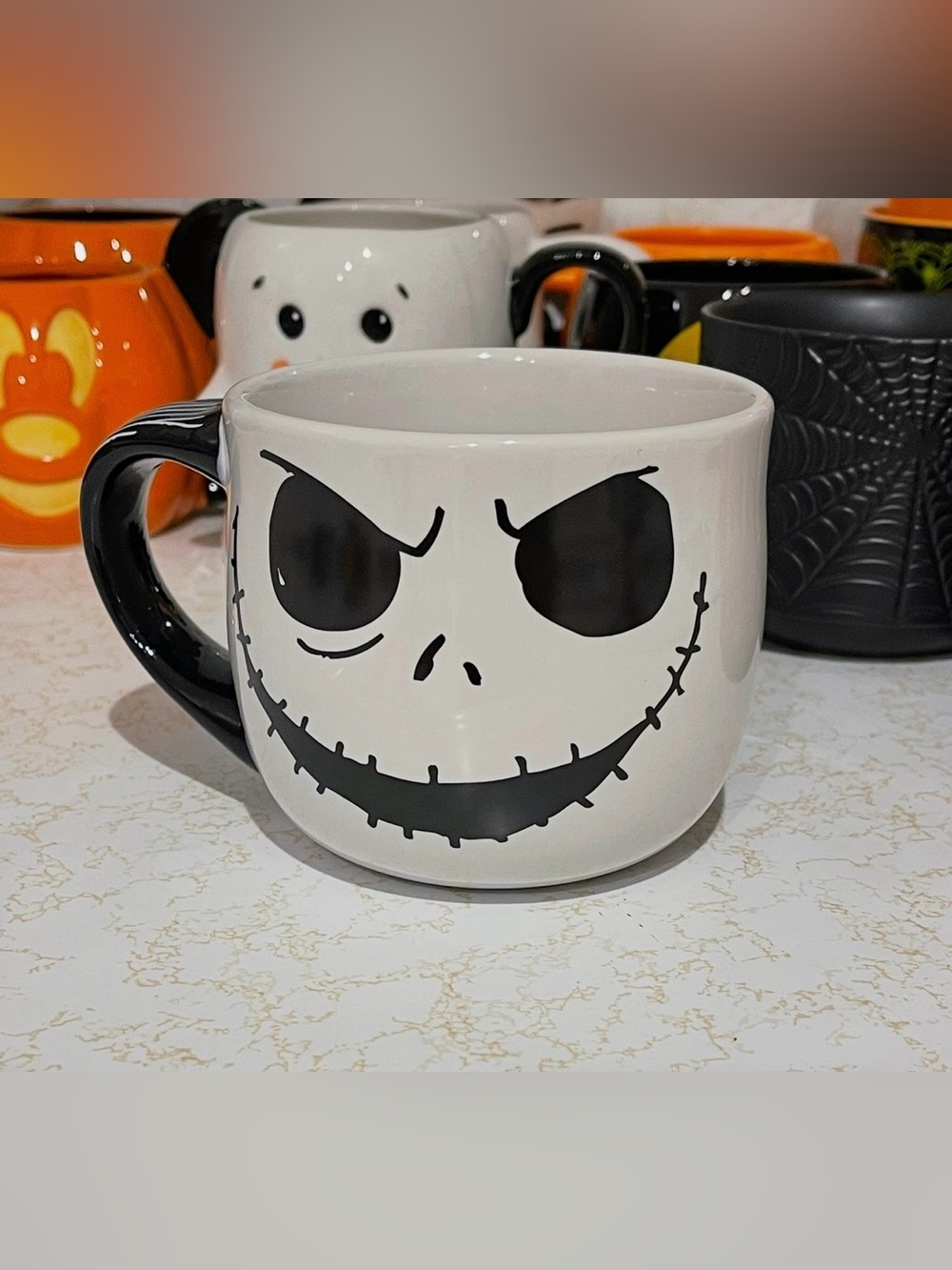 DISNEY STORE NIGHTMARE BEFORE CHRISTMAS JACK SKELLINGTON SKULL MUG COFFEE CUP